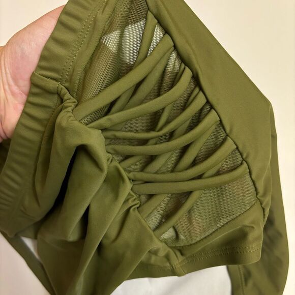 Olive Green Plus Size High-Waisted Bikini Bottoms - Size 3XL - NWOT - Picture 3 of 7